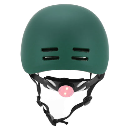 Casque vélo adulte Newton city urban vert mat in-mold avec visière et lock