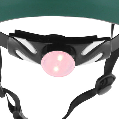 Casque vélo adulte Newton city urban vert mat in-mold avec visière et lock