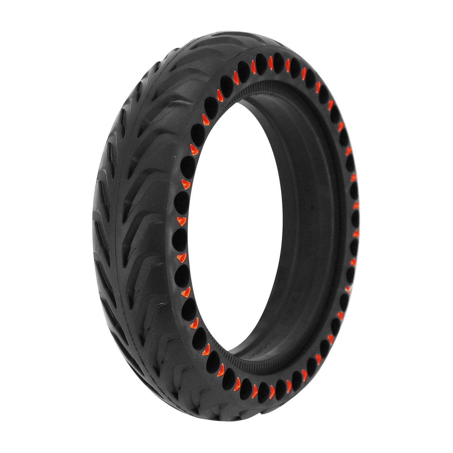 Solid Honeycomb Scooter Tire 8.5 X 2.00 Black and Red - Inner Width 34 mm