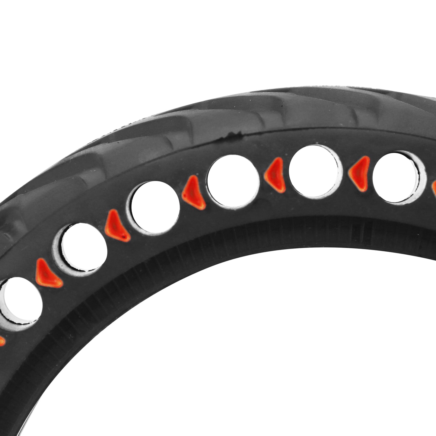 Solid Honeycomb Scooter Tire 8.5 X 2.00 Black and Red - Inner Width 34 mm