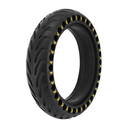 Pneu Trottinette plein Alveole 8.5 X 2.00 Noir et Jaune Fluo - Largeur Interieur 34 mm