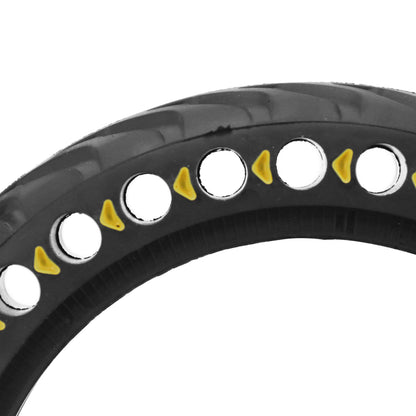 Pneu Trottinette plein Alveole 8.5 X 2.00 Noir et Jaune Fluo - Largeur Interieur 34 mm