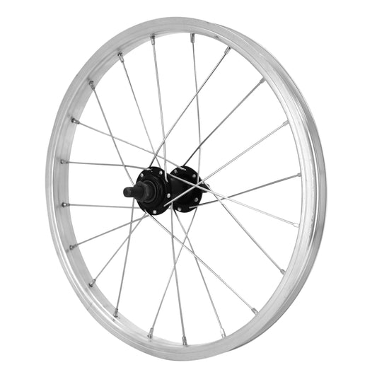 Roue PCP city patin 16" x 1.75 avant jante alu moyeu acier noir 85mm