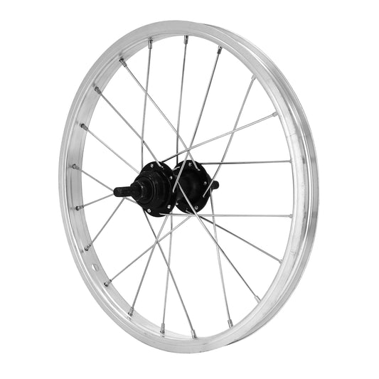 Roue PCP city patin 16" x 1.75 arrière jante alu moyeu acier noir 100mm