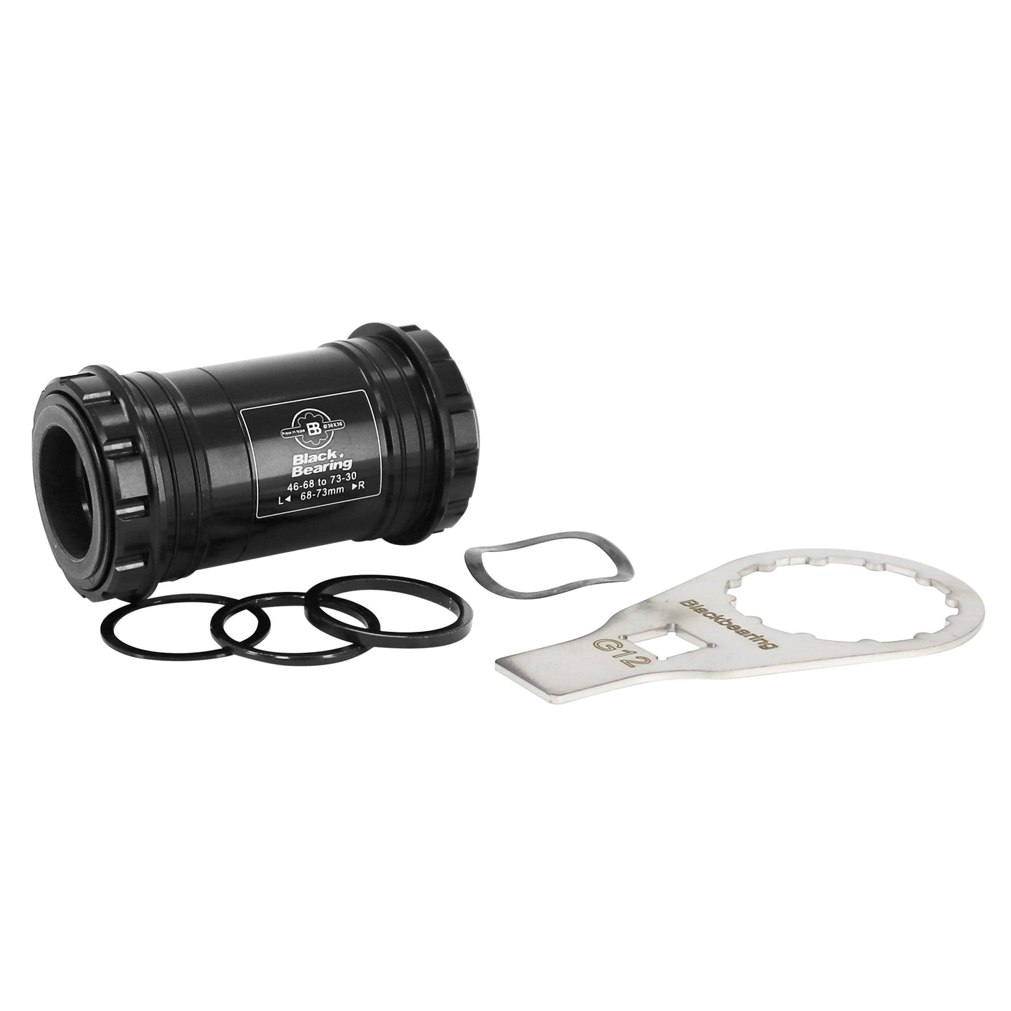 Blackbearing Mountain/Road Bike Integrated Bottom Bracket, Upper Bearing b5, 68-73mm, 46mm diameter, DUB 28.99mm axle