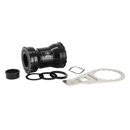 Cuvette intégrée boîtier VTT-route à emboîter Blackbearing roulement supèrieur b5 boîte de 68-92 diam 46 axe 24mm et 24-22mm (Adaptateur gxp)