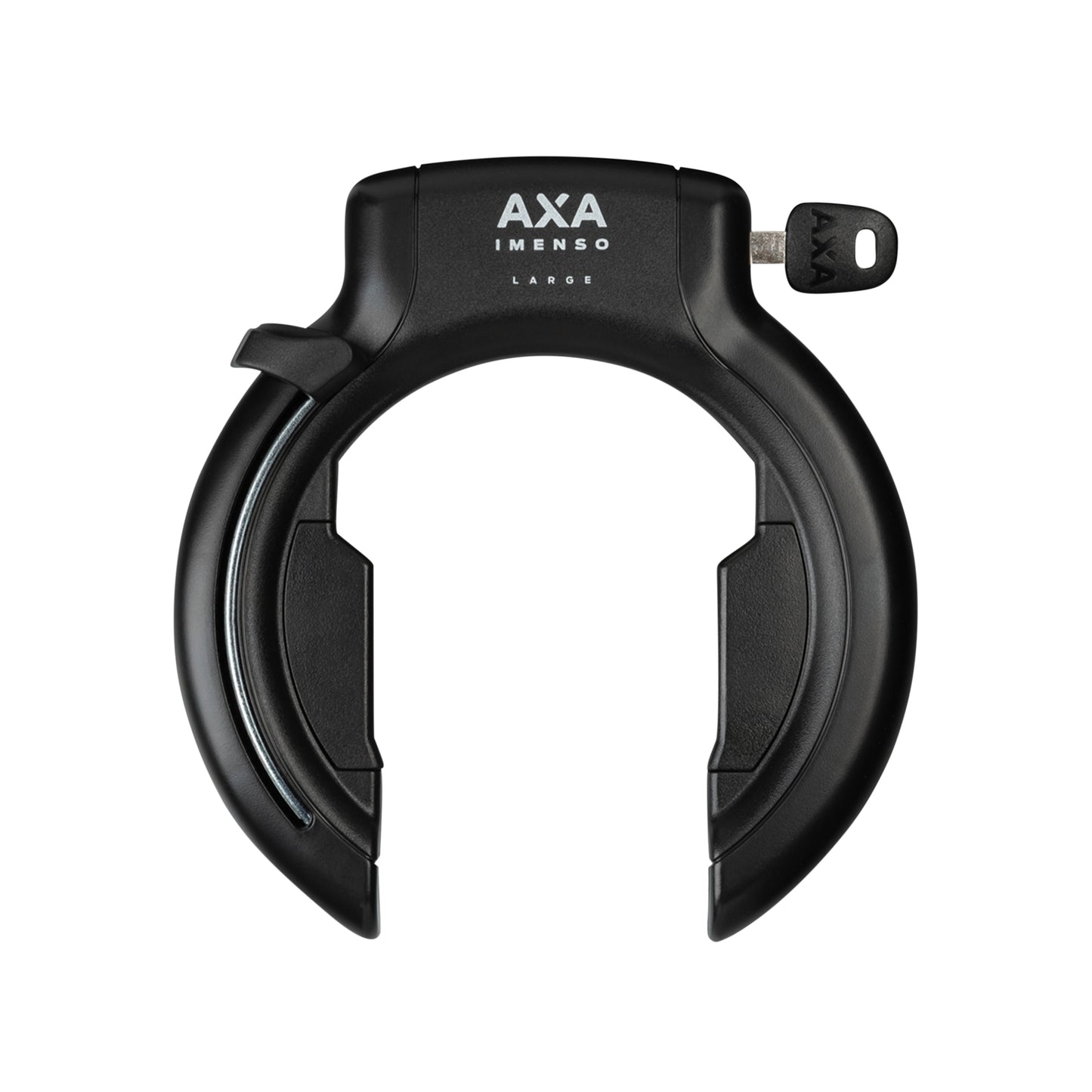 Antivol vélo fer à cheval Axa imenso grande ouverture 75 mm noir sans fixation - compatible plug ULC- sécurité niveau 12-15 clé rétractable