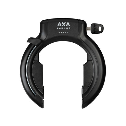 Antivol vélo fer à cheval Axa imenso grande ouverture 75 mm noir sans fixation - compatible plug ULC- sécurité niveau 12-15 clé rétractable