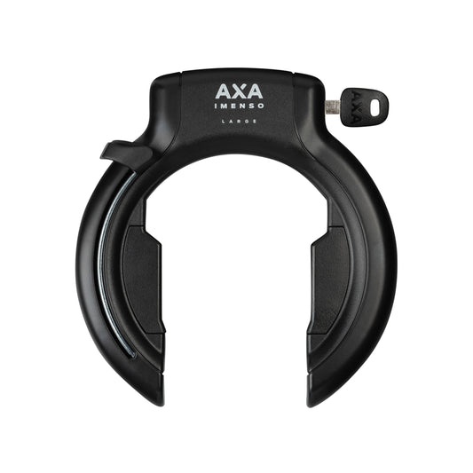 Antivol vélo fer à cheval Axa imenso grande ouverture 75 mm noir sans fixation - compatible plug ULC- sécurité niveau 12-15 clé rétractable