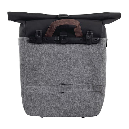 Sacoche arrière vélo latérale Racktime stella 18,6l noir et gris droit-gauche 32,5x16,2x38cm