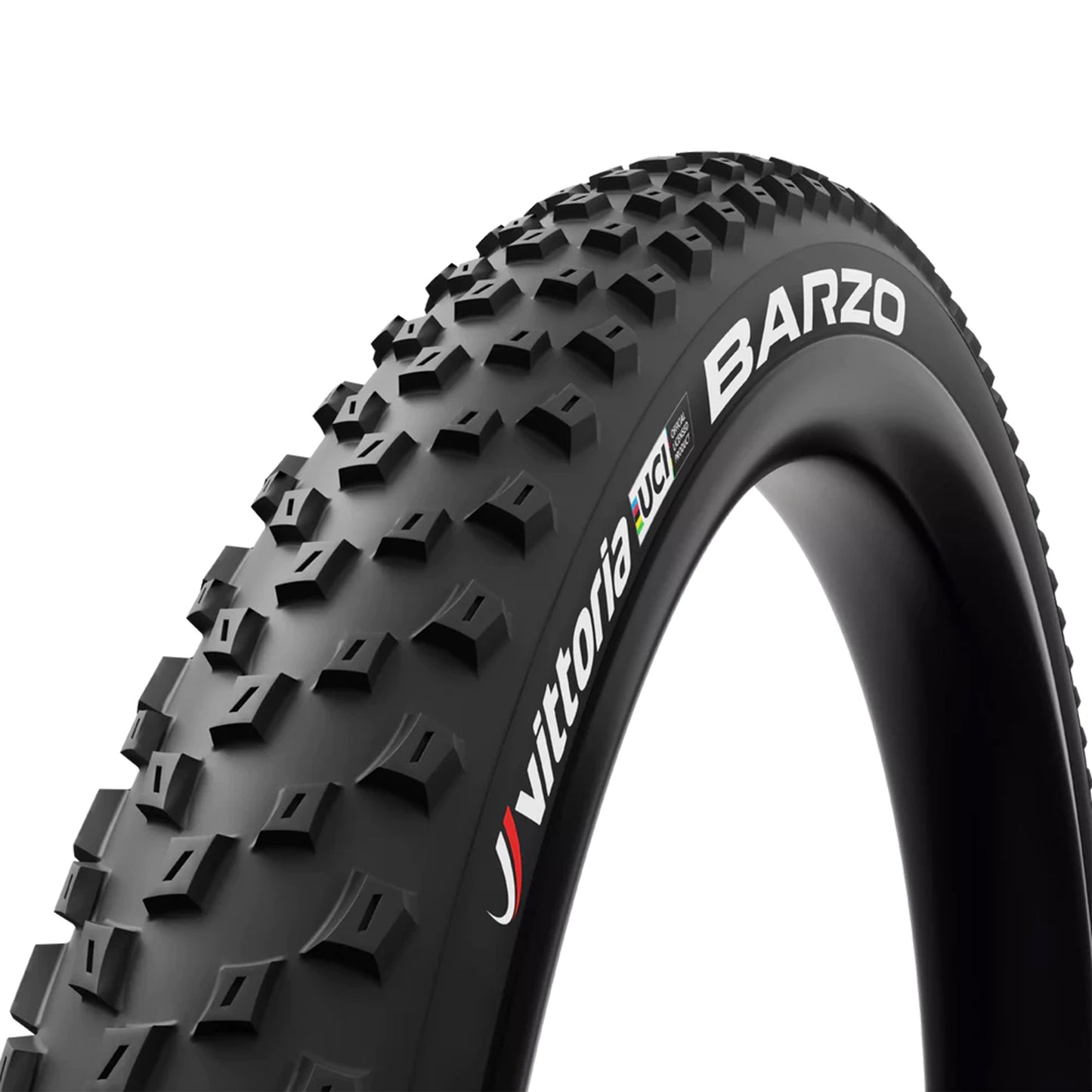 Pneu VTT 29 X 2.35 Vittoria Barzo UCI Rainbow Noir Tubeless Ready TS (57-622) -Terrain Mixte-