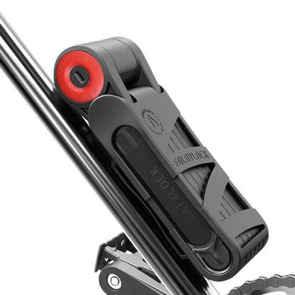 Seatylock Forever Folding Bike Lock, 90 cm, Black-Red - FUB 2-Star Certified - Art3