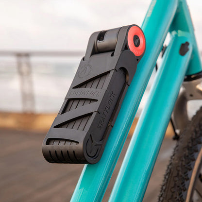 Seatylock Forever Folding Bike Lock, 90 cm, Black-Red - FUB 2-Star Certified - Art3