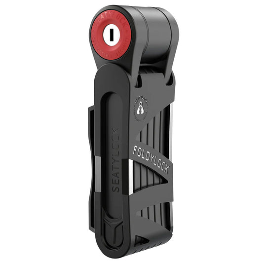 Foldable bike lock - Seatylock mini 75 cm black-red key-operated folding lock