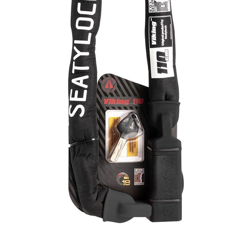 Seatylock Viking Gold key chain bicycle lock, 10 mm links, 110 cm, sold individually, Sold Secure Gold approved - FUB 2-star approved