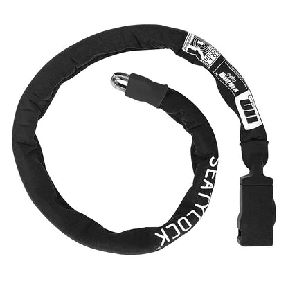 Seatylock Viking Silver key chain bicycle lock, 7mm links, 110cm, sold individually, Sold Secure Silver approved
