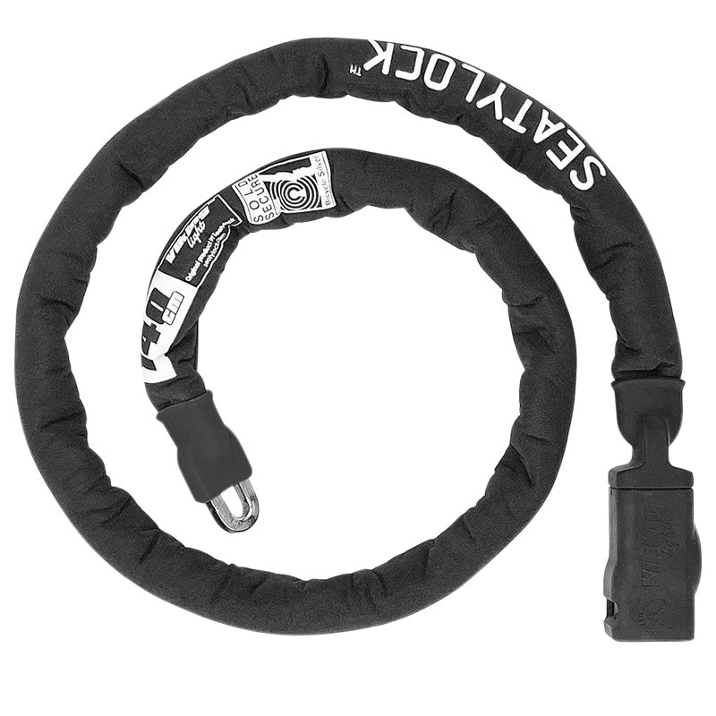 Seatylock Viking Silver Key Chain Bike Lock, 7mm Links, 140cm, Sold Individually, Sold Secure Silver Approved