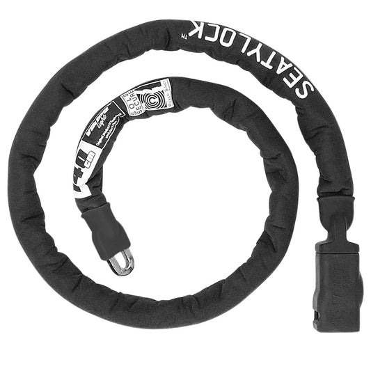 Seatylock Viking Silver Key Chain Bike Lock, 7mm Links, 140cm, Sold Individually, Sold Secure Silver Approved