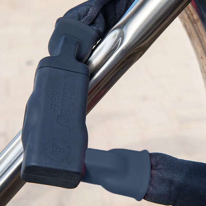 Seatylock Viking Silver Key Chain Bike Lock, 7mm Links, 140cm, Sold Individually, Sold Secure Silver Approved