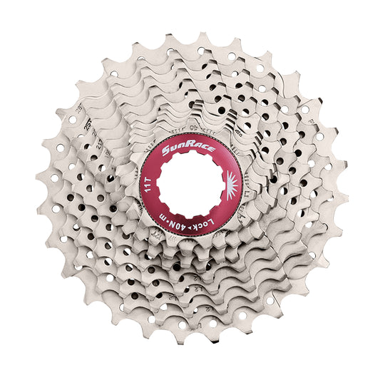 Cassette 11s. Sunrace RX1 11-36 Road - Gravel for Shimano Metallic Silver (11,12,13,15,17,19,22,25,28,32,36)