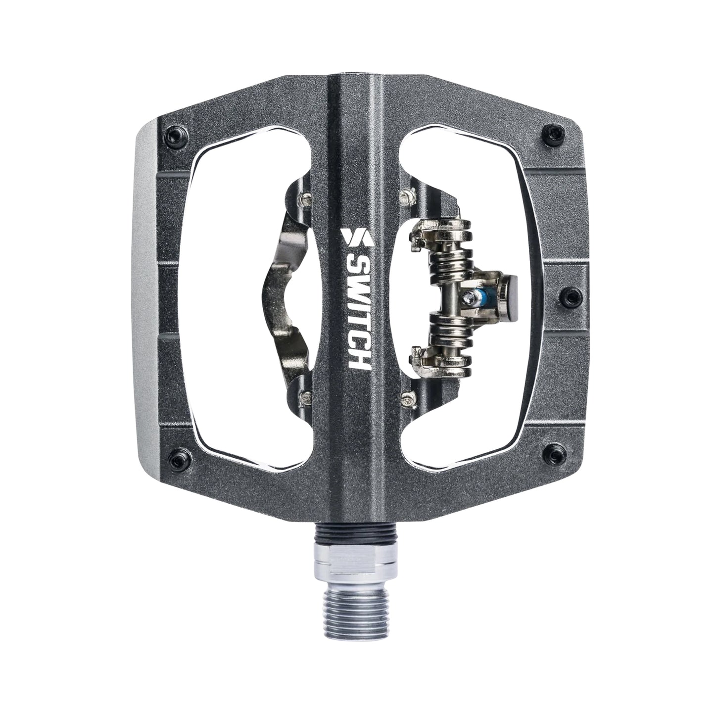 Pédale gravel VTT plate Switch auto ou standard gris 90x90
