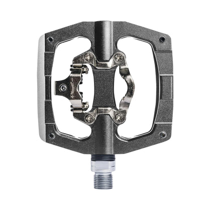 Pédale gravel VTT plate Switch auto ou standard gris 90x90