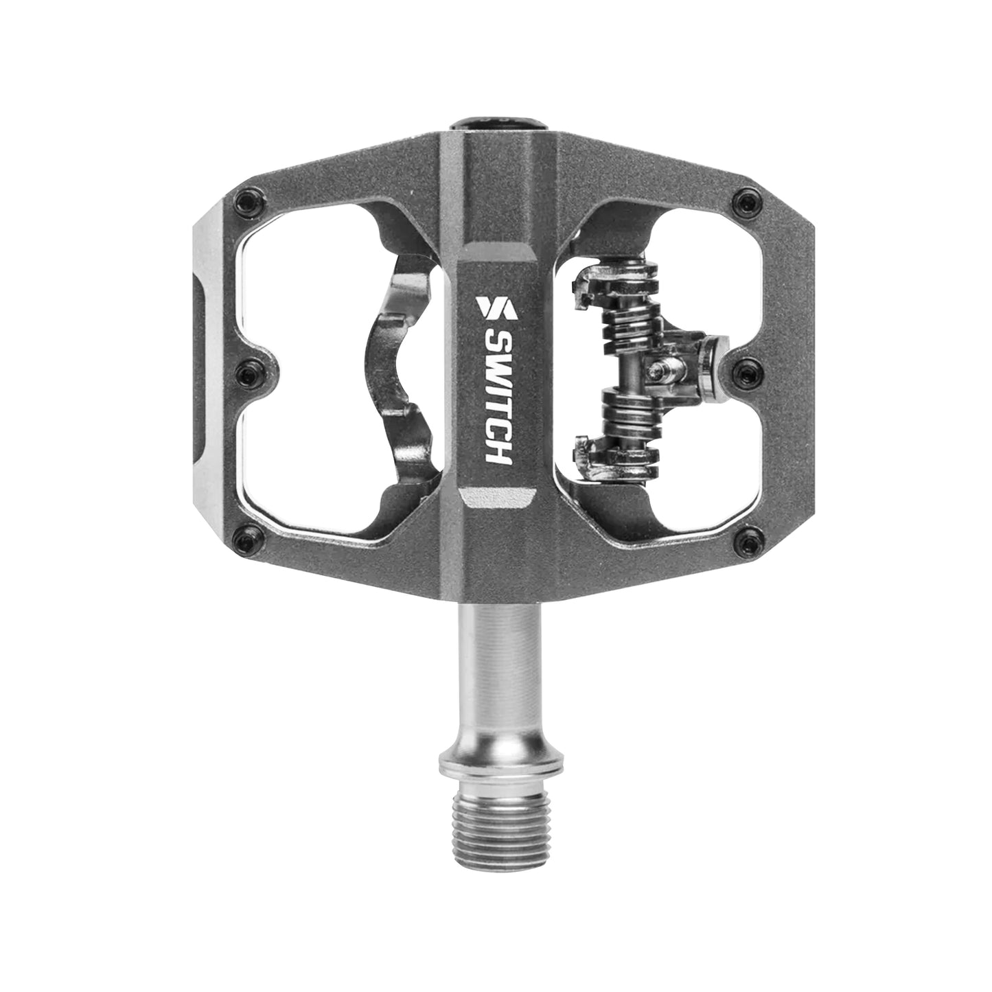 MTB gravel flat pedal Switch auto or standard grey 85x70