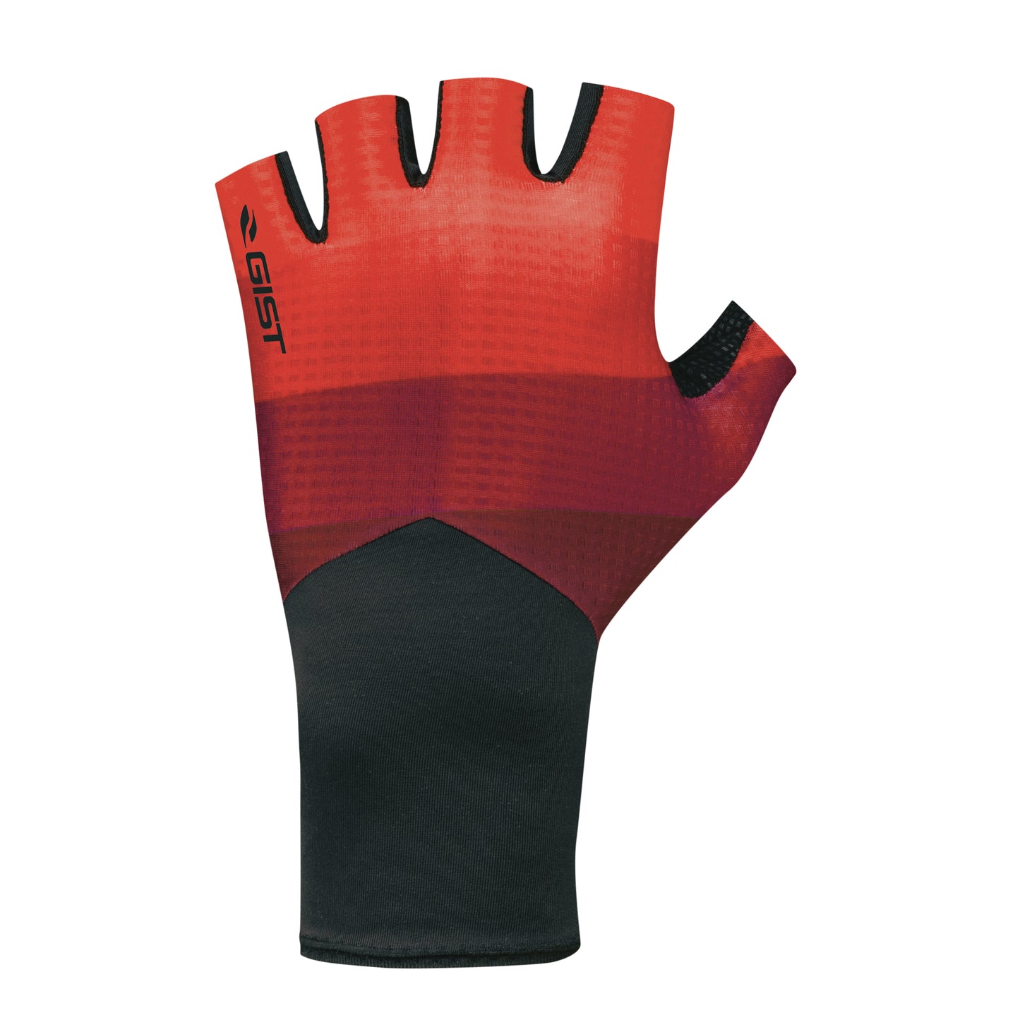 Gants vélo court Gist Speed noir / rouge sans velcro