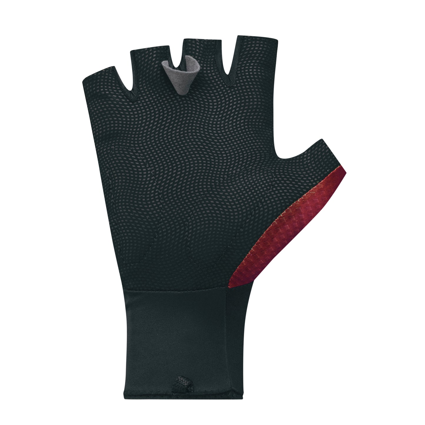 Gants vélo court Gist Speed noir / rouge sans velcro