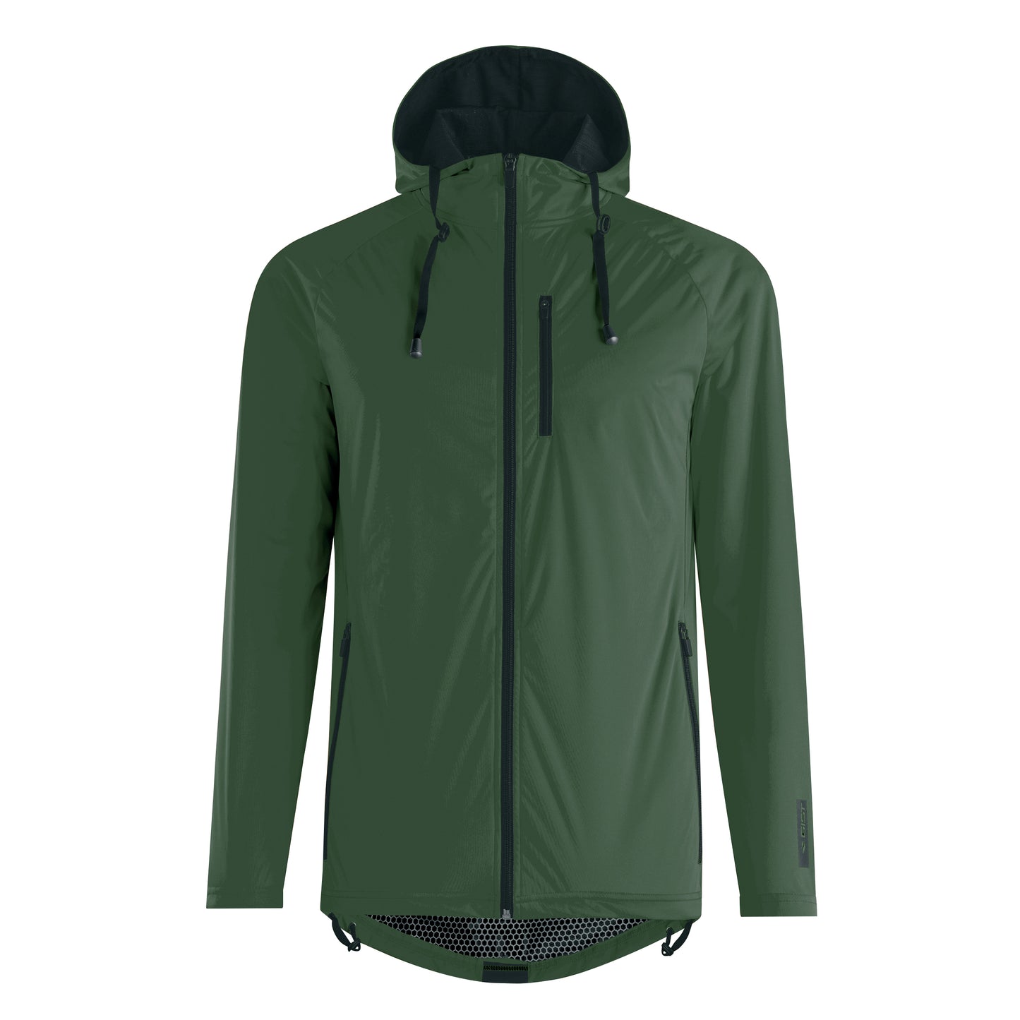 Veste vélo pluie adulte Gist Giubbino vert kaki