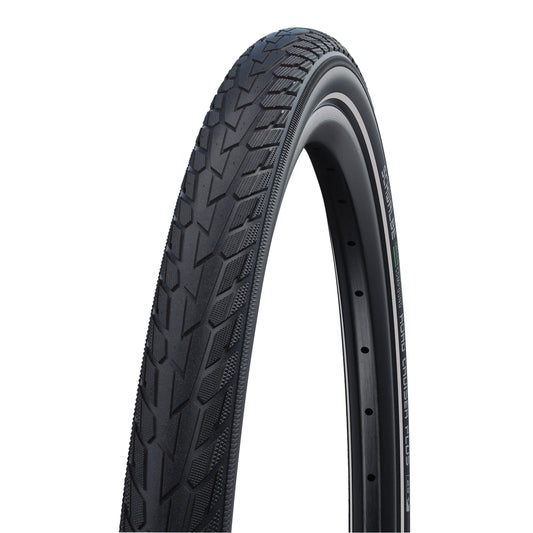 Urban MTB Tire 29 X 2.15 Schwalbe Road Cruiser Plus TR Black (55-622) GreenGuard Reinforcement Reflective Sidewall E-Bike Compatible