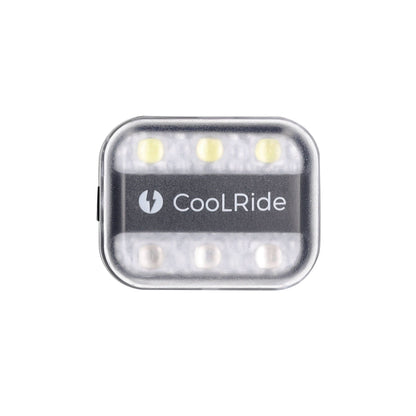 Coolride USB rear bike light with seat post clip and backpack adapter 6 LED PCP