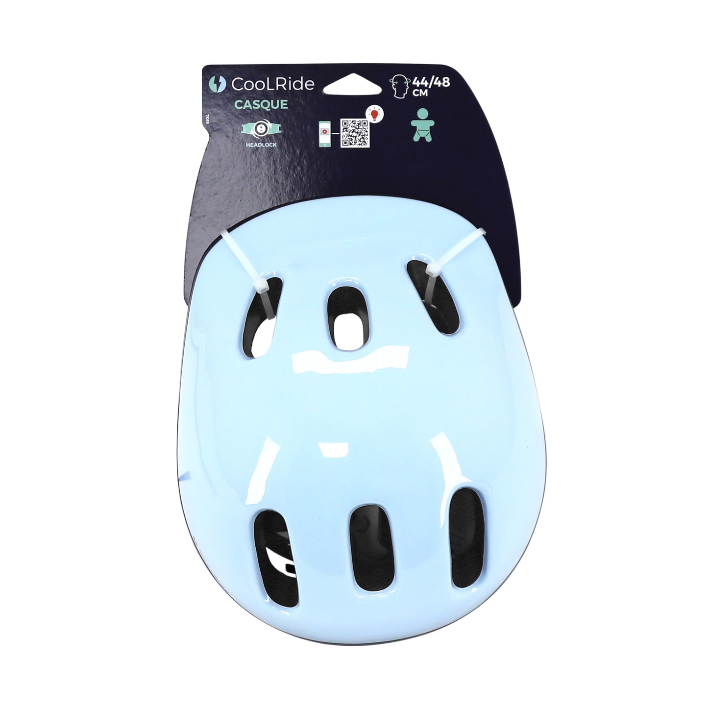 Casque vélo enfant-bébé coolride bleu avec molette de réglage