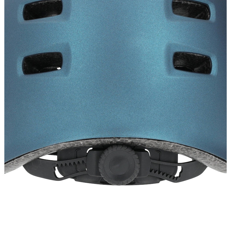 Casque vélo adulte city bleu avec visière et molette de réglage