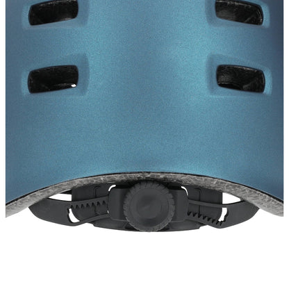 Casque vélo adulte city bleu avec visière et molette de réglage