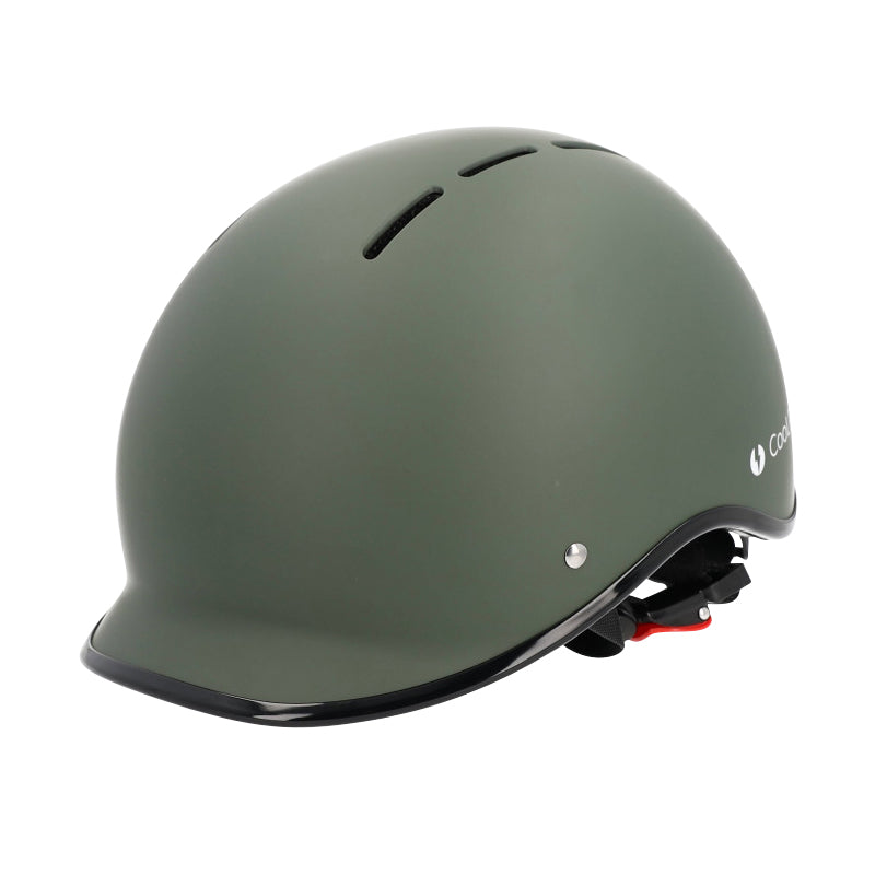 Casque vélo adulte coolride city kaki avec molette de réglage