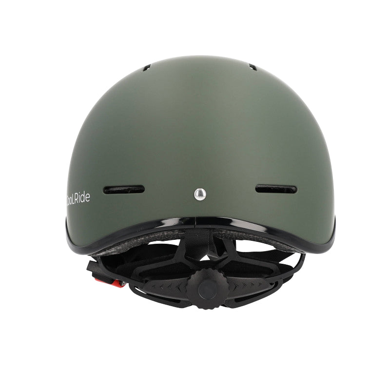 Casque vélo adulte coolride city kaki avec molette de réglage