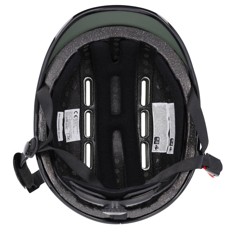 Casque vélo adulte coolride city kaki avec molette de réglage