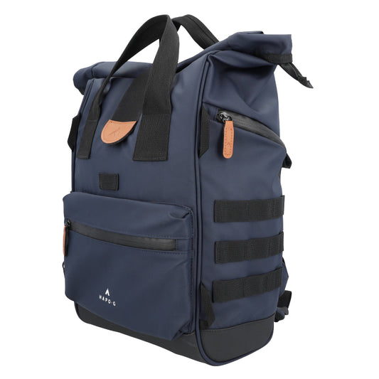 Sacoche arrière vélo Hapo.g roll-Top bleu medium convertible sac à dos 53x26x16cm vendu à l'unité / fixation crochets sur porte bagage