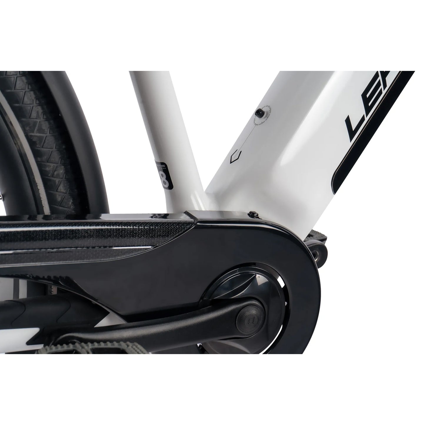Vélo électrique VTC 29 Leader Fox Sandy F blanc Bafang AR 20Ah