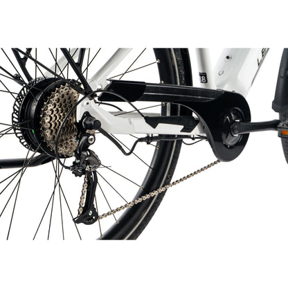Vélo électrique VTC 29 Leader Fox Sandy F blanc Bafang AR 20Ah