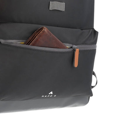 Sacoche arrière vélo double Hapo.g roll-Top 2x25l noir 61x33x16cm / fixation sangles réglables et velcros sur porte bagage