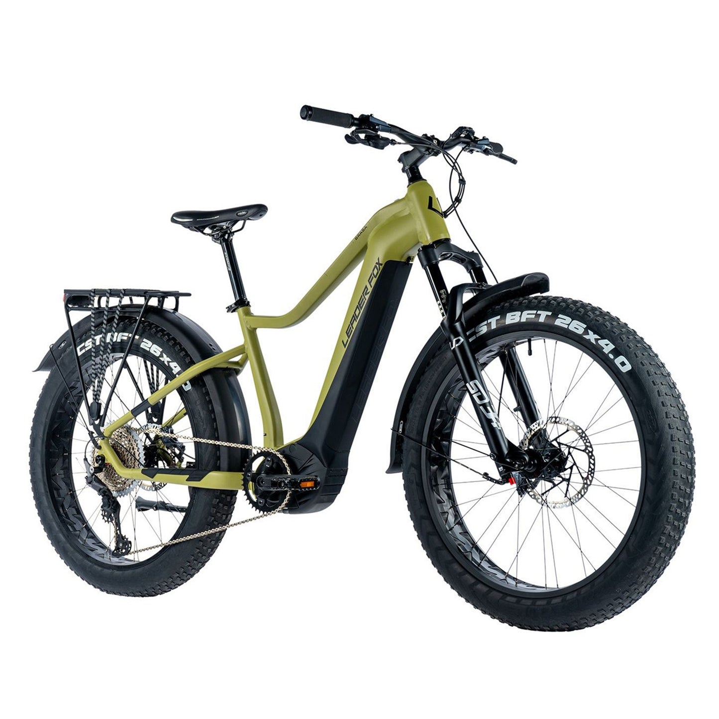 Electric mountain bike Fat Bike 26 Leader Fox Brasa green Panasonic GX 20Ah