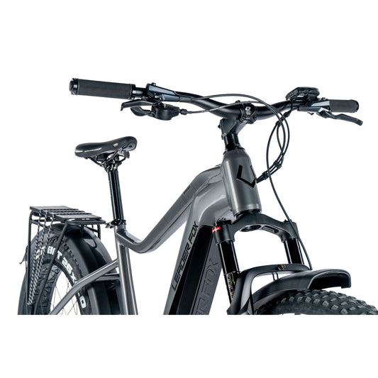 Electric Mountain Bike Fat Bike 26 Leader Fox Brasa Silver Panasonic GX 20Ah