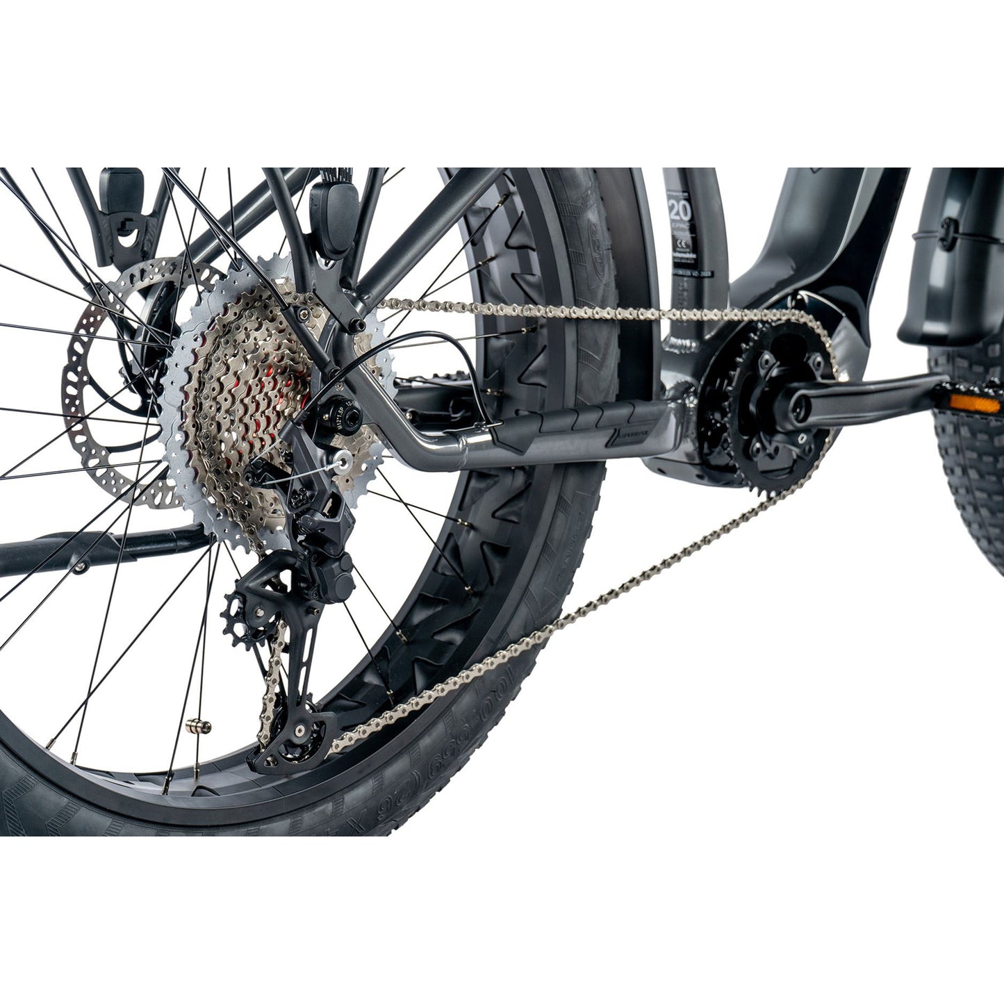 Vélo électrique VTT Fat Bike 26 Leader Fox Brasa argent Panasonic GX 20Ah