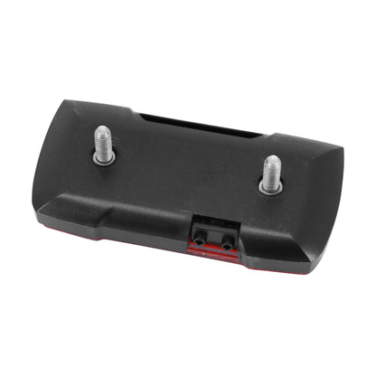 Rear 6V dynamo bicycle light. Herrmans h-trace on black rear rack - 50mm bolt spacing