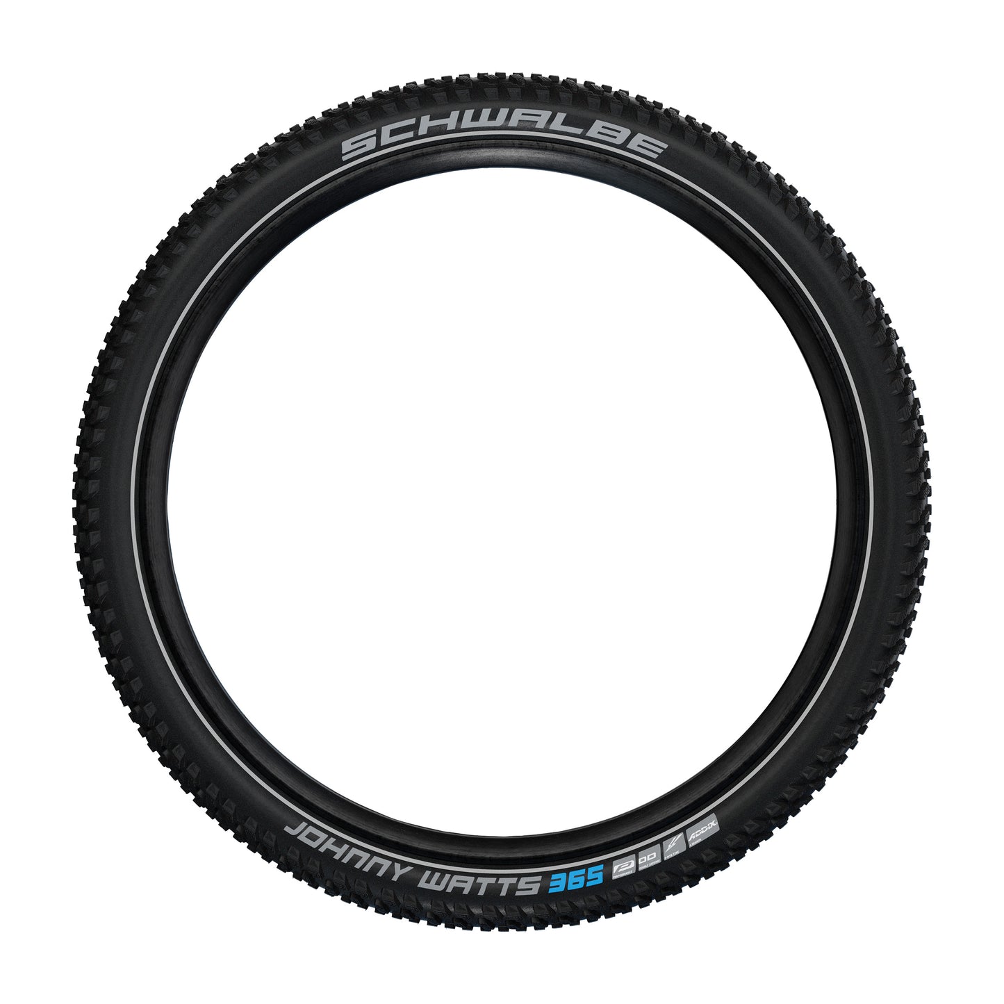 Pneu VTT SUV - VAE 29 X 2.60 Schwalbe Johnny Watts 365 Addix Performance Noir TS (65-622) Double Defense flanc Reflex Homologué VAE e50