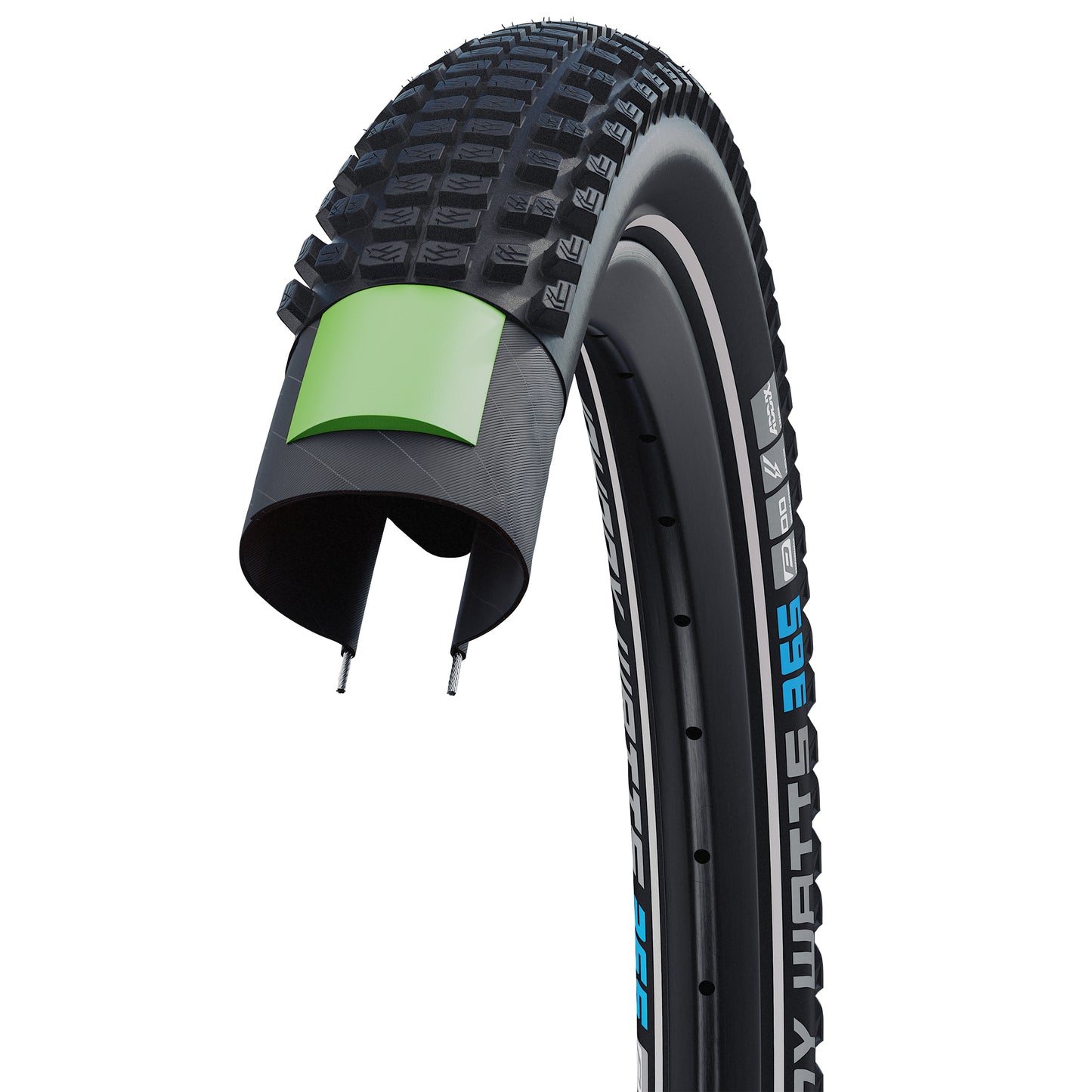 Pneu VTT SUV - VAE 29 X 2.60 Schwalbe Johnny Watts 365 Addix Performance Noir TS (65-622) Double Defense flanc Reflex Homologué VAE e50