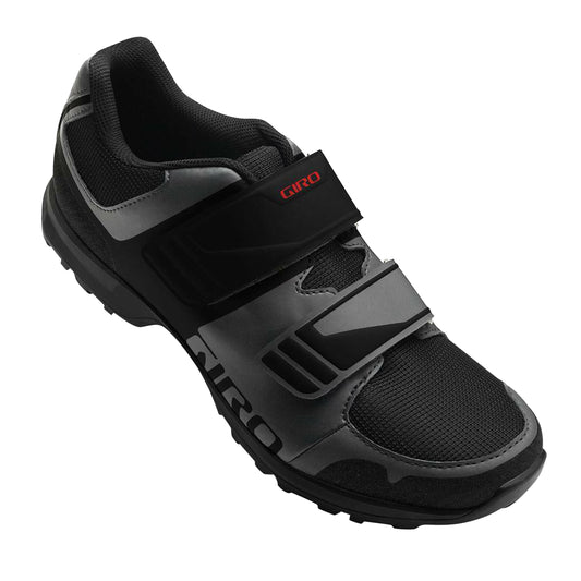 Giro Berm K257 gravel / MTB shoes black / dark grey double velcro fastening SPD compatible