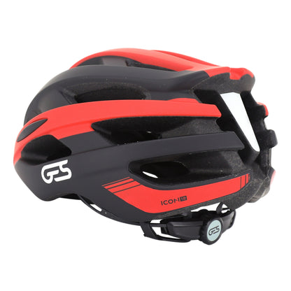 Ges adult cycling helmet icon-12 road-gravel black-red in-mold fit-system